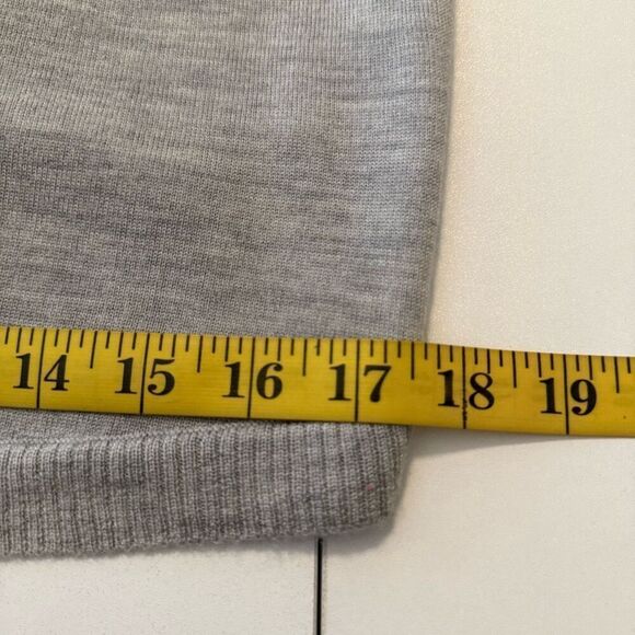 J. Crew Gray Merino Wool Three Quarter Sleeve Sweater Sz S Preppy, Lt Academia - Picture 8 of 10